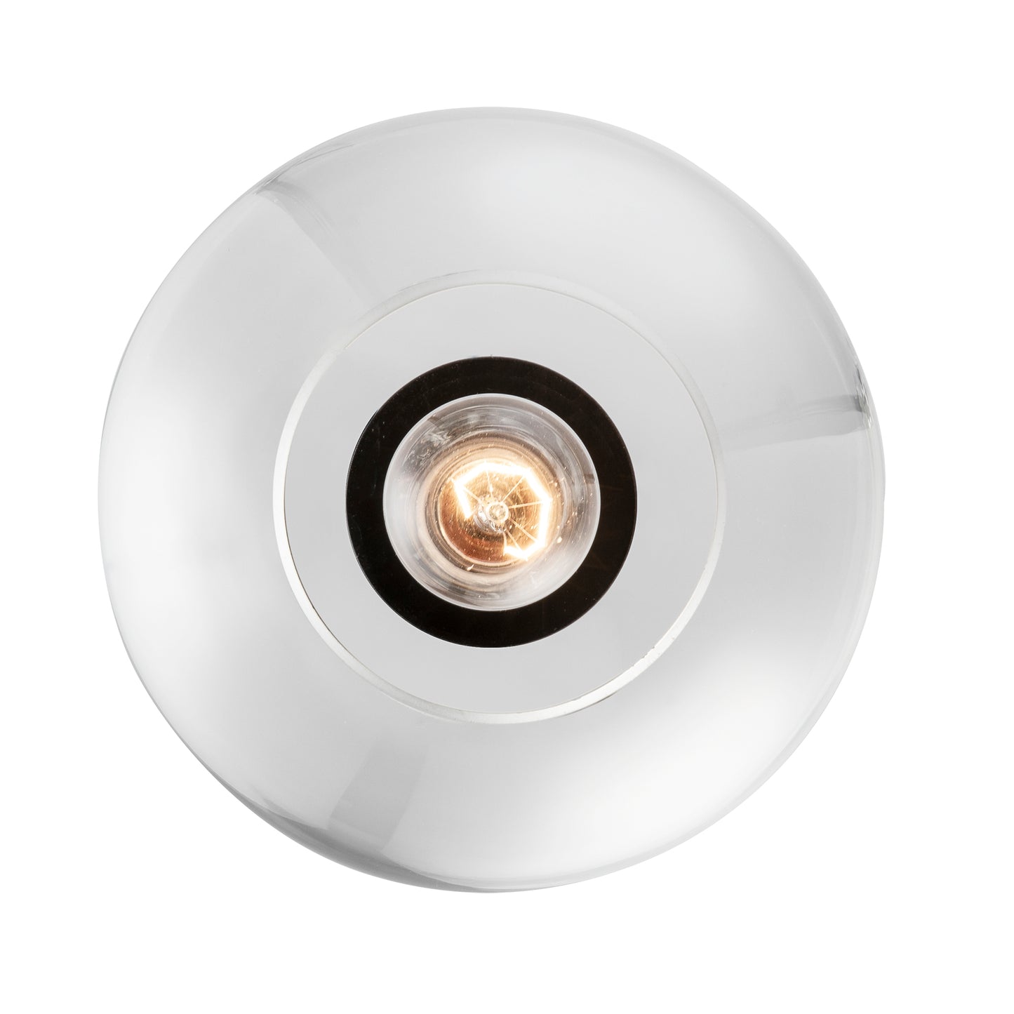 Luther 8" Clear Glass Modern Globe Pendant in Black or Brushed Nickel