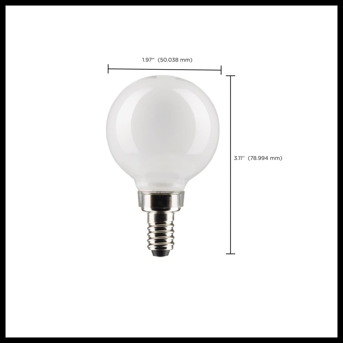 LED G16 White Frosted Dimmable Round Sputnik Globe Light Bulbs