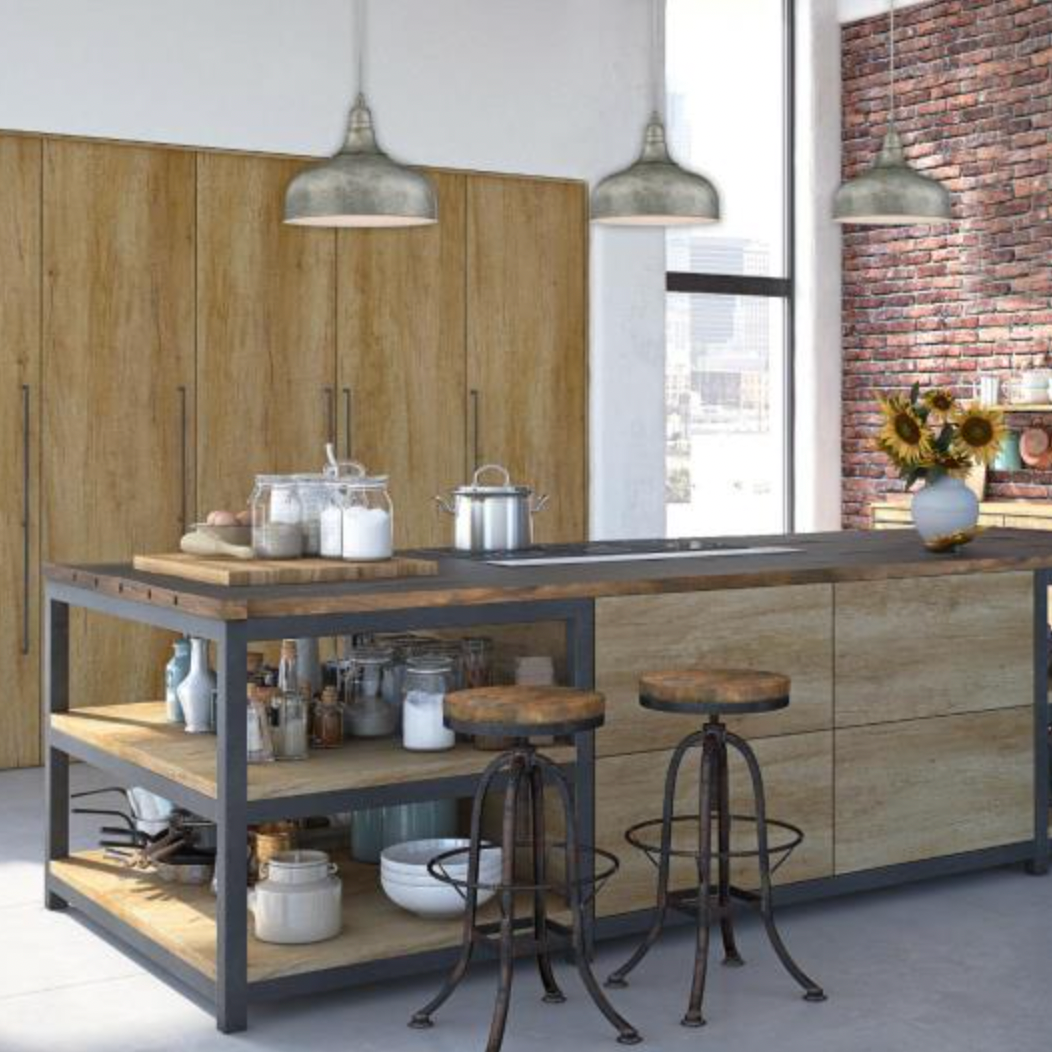 Morton Large Galvanized Steel Modern Metal Shade 1-Light Industrial Pendant