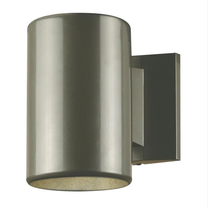 Modern Round Exterior Downlight Wall Sconce in Polished