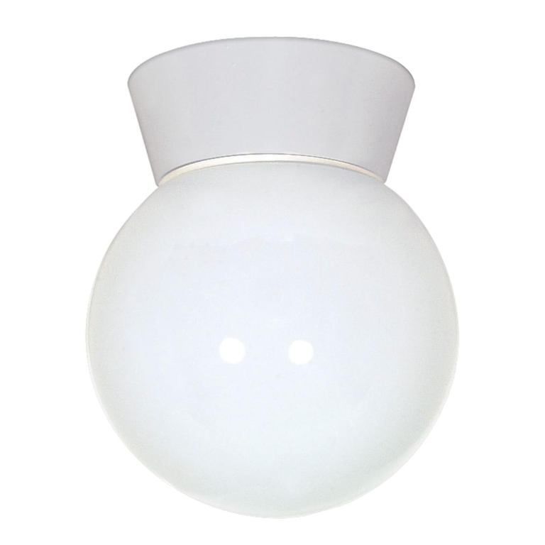 Modern Vapor Globe Screw-In Threaded Glass Flush Mount Outdoor Light Fixture