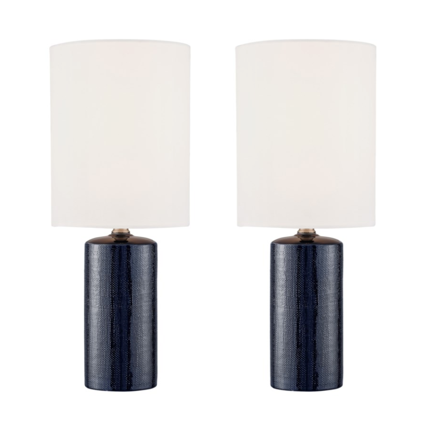 Pair of Navy Blue "Jackie" Table Lamps