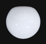 6" Opal White Glass Neckless Globe