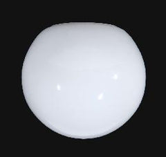 6" Opal White Glass Neckless Globe