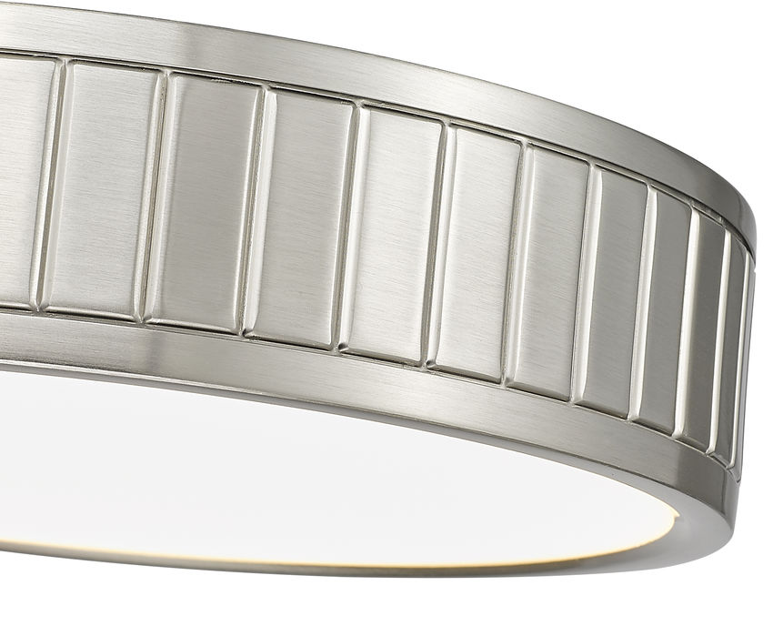 Madison 12" Modern Ribbed LED Flush Mount Ceiling Fixture in Brass, Nickel, or Matte Black
