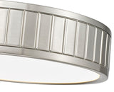 Madison 12" Modern Ribbed LED Flush Mount Ceiling Fixture in Brass, Nickel, or Matte Black