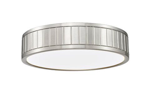Madison 12" Modern Ribbed LED Flush Mount Ceiling Fixture in Brass, Nickel, or Matte Black