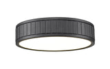 Madison 12" Modern Ribbed LED Flush Mount Ceiling Fixture in Brass, Nickel, or Matte Black