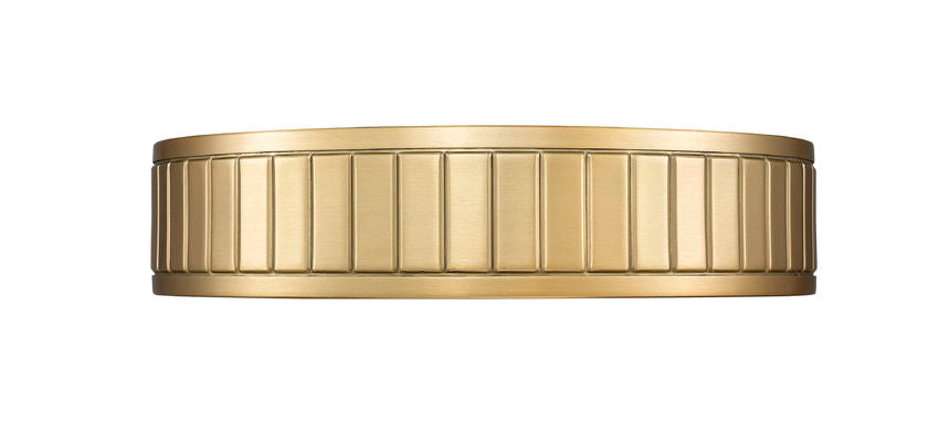 Madison 12" Modern Ribbed LED Flush Mount Ceiling Fixture in Brass, Nickel, or Matte Black