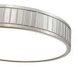 Madison 16" Modern Ribbed LED Flush Mount Ceiling Fixture in Brass, Nickel, or Matte Black