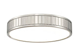 Madison 16" Modern Ribbed LED Flush Mount Ceiling Fixture in Brass, Nickel, or Matte Black