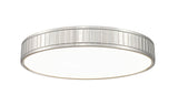 Madison 20" Modern Ribbed LED Flush Mount Ceiling Fixture in Brass, Nickel, or Matte Black