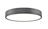 Madison 20" Modern Ribbed LED Flush Mount Ceiling Fixture in Brass, Nickel, or Matte Black