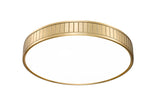 Madison 20" Modern Ribbed LED Flush Mount Ceiling Fixture in Brass, Nickel, or Matte Black
