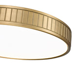 Madison 20" Modern Ribbed LED Flush Mount Ceiling Fixture in Brass, Nickel, or Matte Black