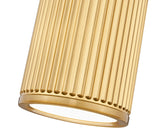 Stari 6" Modern Ribbed LED Flush Mount Ceiling Can Light Fixture in Brass, Nickel, or Matte Black