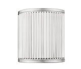 Stari 8" Modern Ribbed LED Half-Dome Wall Sconce Light Fixture in Brass, Nickel, or Matte Black