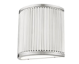 Stari 8" Modern Ribbed LED Half-Dome Wall Sconce Light Fixture in Brass, Nickel, or Matte Black