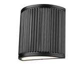 Stari 8" Modern Ribbed LED Half-Dome Wall Sconce Light Fixture in Brass, Nickel, or Matte Black