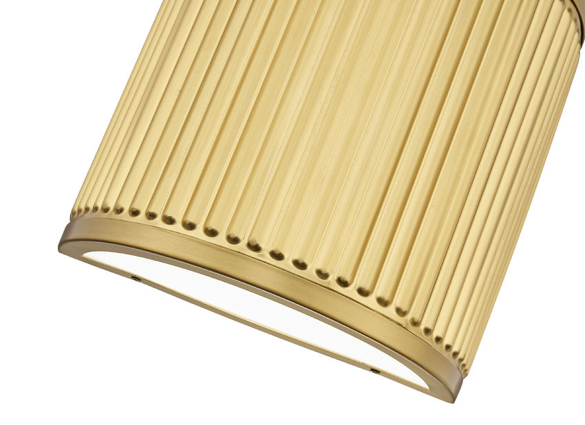 Stari 8" Modern Ribbed LED Half-Dome Wall Sconce Light Fixture in Brass, Nickel, or Matte Black