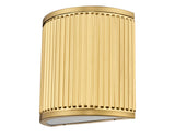 Stari 8" Modern Ribbed LED Half-Dome Wall Sconce Light Fixture in Brass, Nickel, or Matte Black