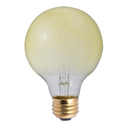 G25 Incandescent 2700k Gold Brass Frosted Round Globe 40 Watt Light Bulb
