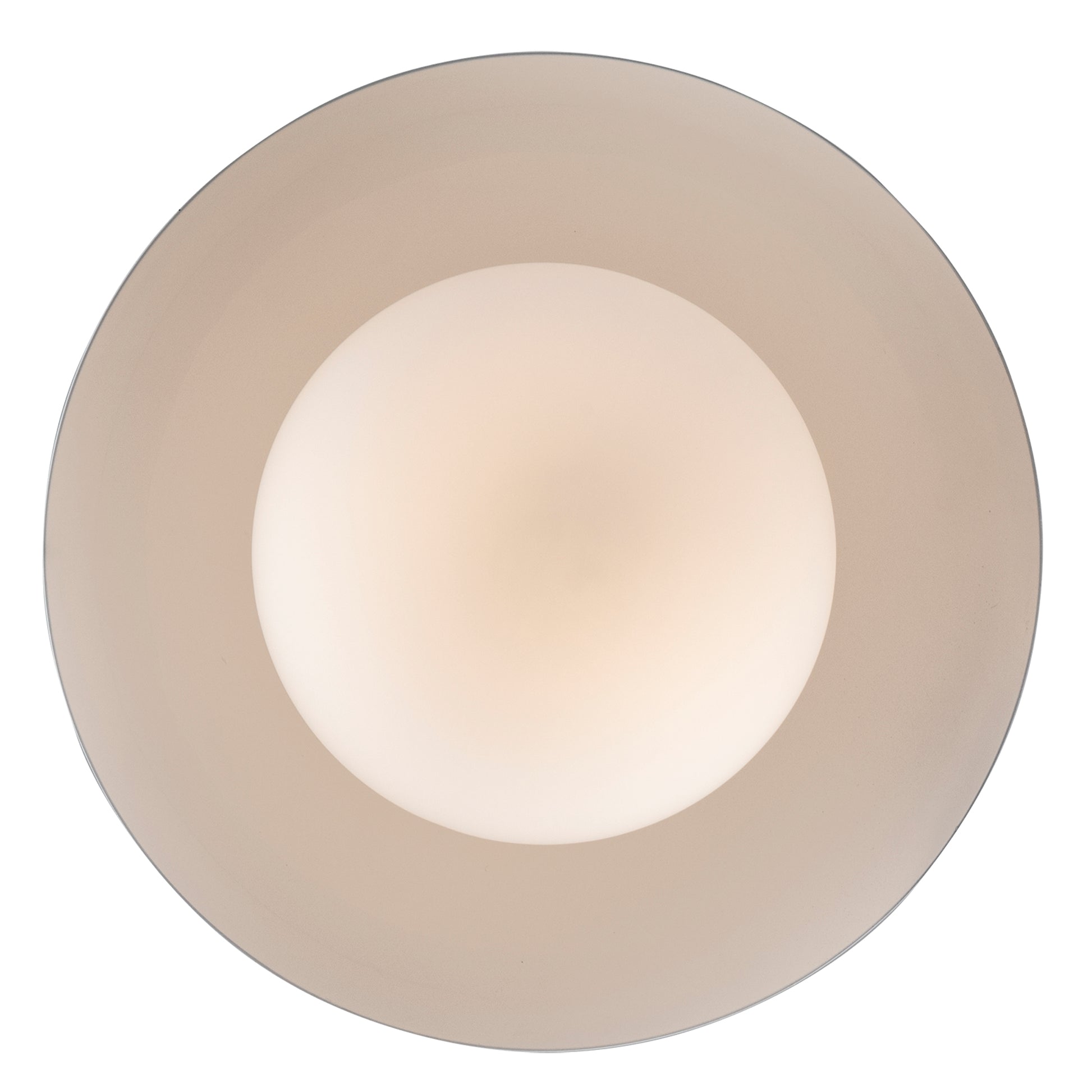 Maureen 10" Dome Flush Mount Light Fixture in Black + White