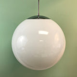 18" White Acrylic Globe Pendant Light by Practical PropsCustom 20" White Acrylic MCM Globe Pendant Light by Practical Props