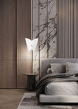 Salone Modern Curved Cone Pendant Light in Matte Black or White + Gold