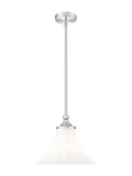 Fleur 12" Vintage-Style Fluted Glass Mini Pendant in Matte Black, Brushed Nickel, and Modern Gold - Midcentury Lighting by Practical Props