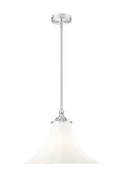 Fleur 16" Vintage-Style Fluted Glass Mini Pendant in Matte Black, Brushed Nickel, and Modern Gold - Midcentury Lighting by Practical Props