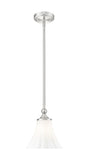 Fluer 8" Vintage-Style Fluted Glass Mini Pendant in Matte Black, Brushed Nickel, and Modern Gold - Midcentury Lighting by Practical Props