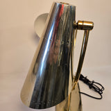Vintage Laurel Mid Century Desk Lamp in Polished Brass with Pinhole Cone Shades