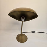 Restored Gold Metal Vintage 1950s Pinhole Desk Lamp