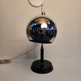 Vintage 1970s Adjustable Polished Chrome & Black Metal Desk or Task Lamp