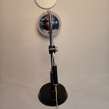 Vintage 1970s Adjustable Polished Chrome & Black Metal Desk or Task Lamp