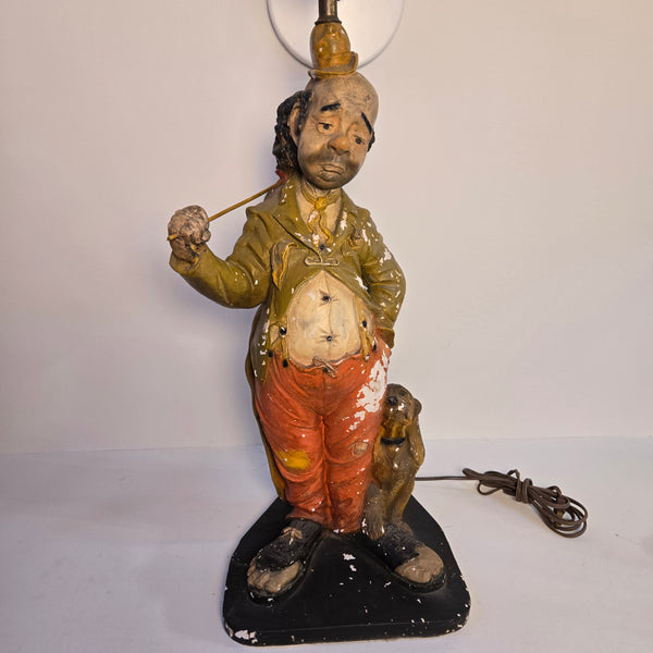 Vintage Hobo & Dog Character Lamp