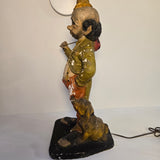 Vintage Hobo & Dog "Tramp Lamp" Large Hand-Painted Character Lamp