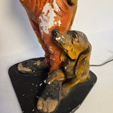 Vintage Hobo & Dog "Tramp Lamp" Large Hand-Painted Character Lamp