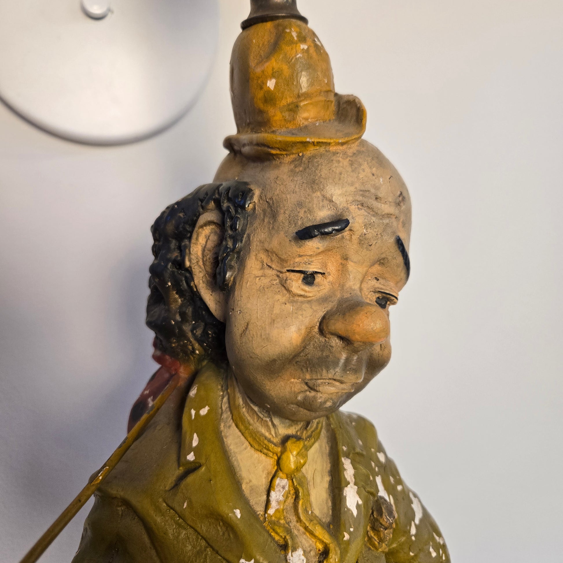 Vintage Hobo & Dog "Tramp Lamp" Large Hand-Painted Character Lamp