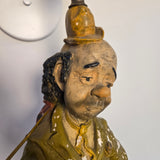 Vintage Hobo & Dog "Tramp Lamp" Large Hand-Painted Character Lamp