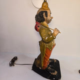 Vintage Hobo & Dog "Tramp Lamp" Large Hand-Painted Character Lamp