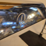 Vintage Mid Century Chrome & Black 1950s Revlon Department Store Counter Desk or Task Lamp