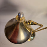 Vintage Mid Century Desk Lamp in Polished Brass with Pinhole Shades