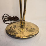 Vintage Mid Century Desk Lamp in Polished Brass with Pinhole Shades