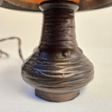 Vintage Mini Mission-Style Bronze & Mica Spanish Accent Lamp