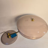 Vintage 1960s Mid Century Modern Metal & Aged Brass Swing-Arm Adjustable Space-Age Desk Lamp