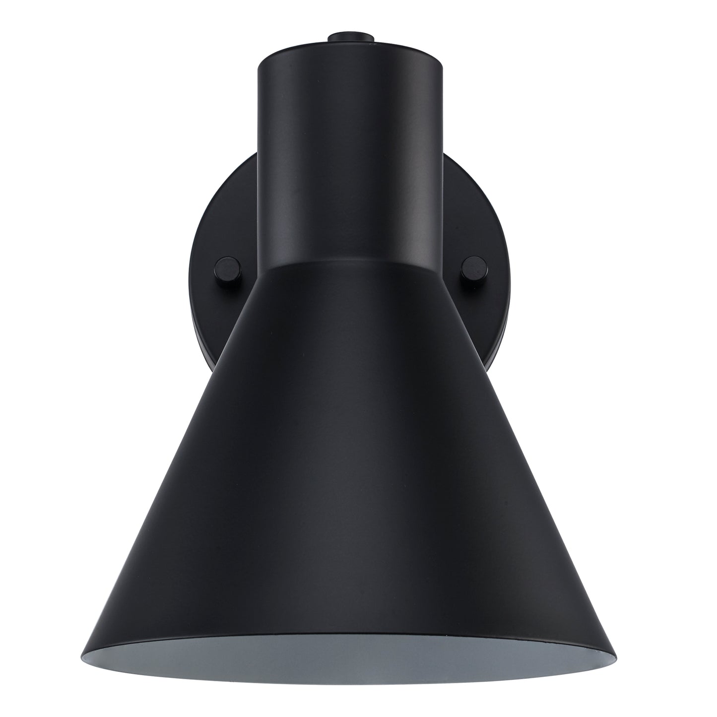 Gearshine Modern Metal Cone Downlight Wall Sconce - Matte Black and Polished Nickel 