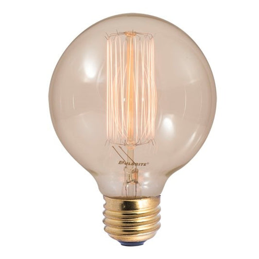 G25 Incandescent 2700k Amber Edison Vintage Round Globe 40 Watt Light Bulb