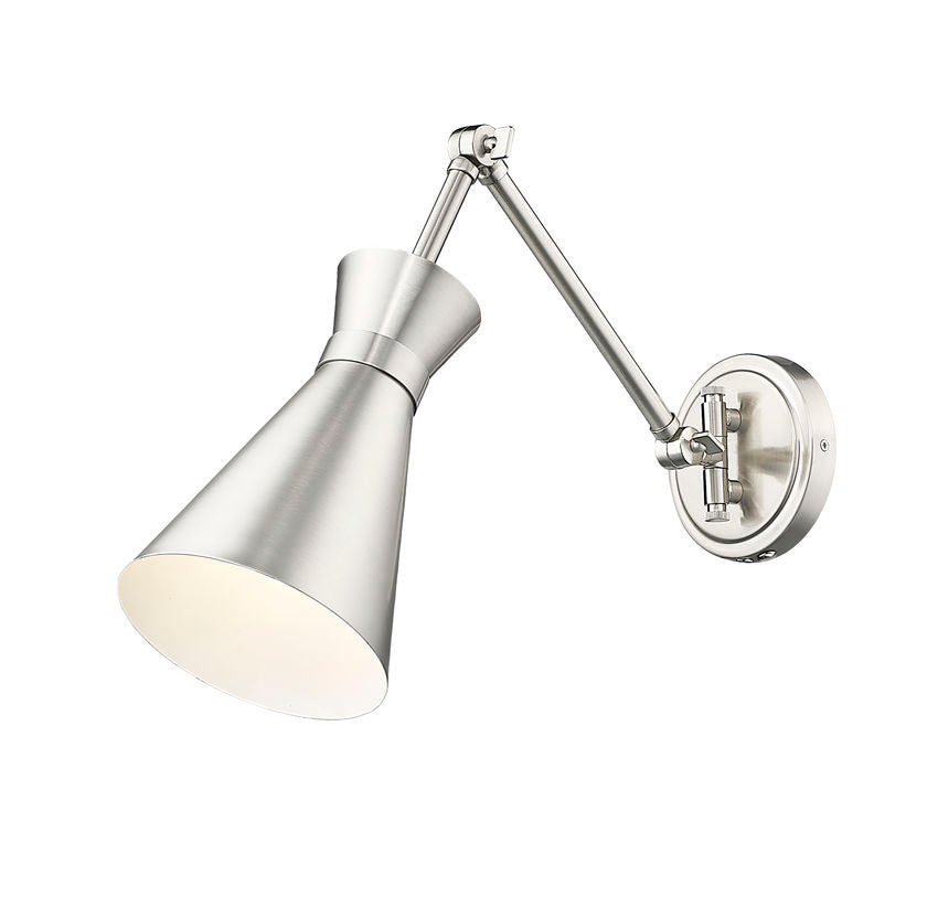 Soriano 1-Light Mid Century Modern Bowtie Cone Swing Arm Wall Sconce Fixture